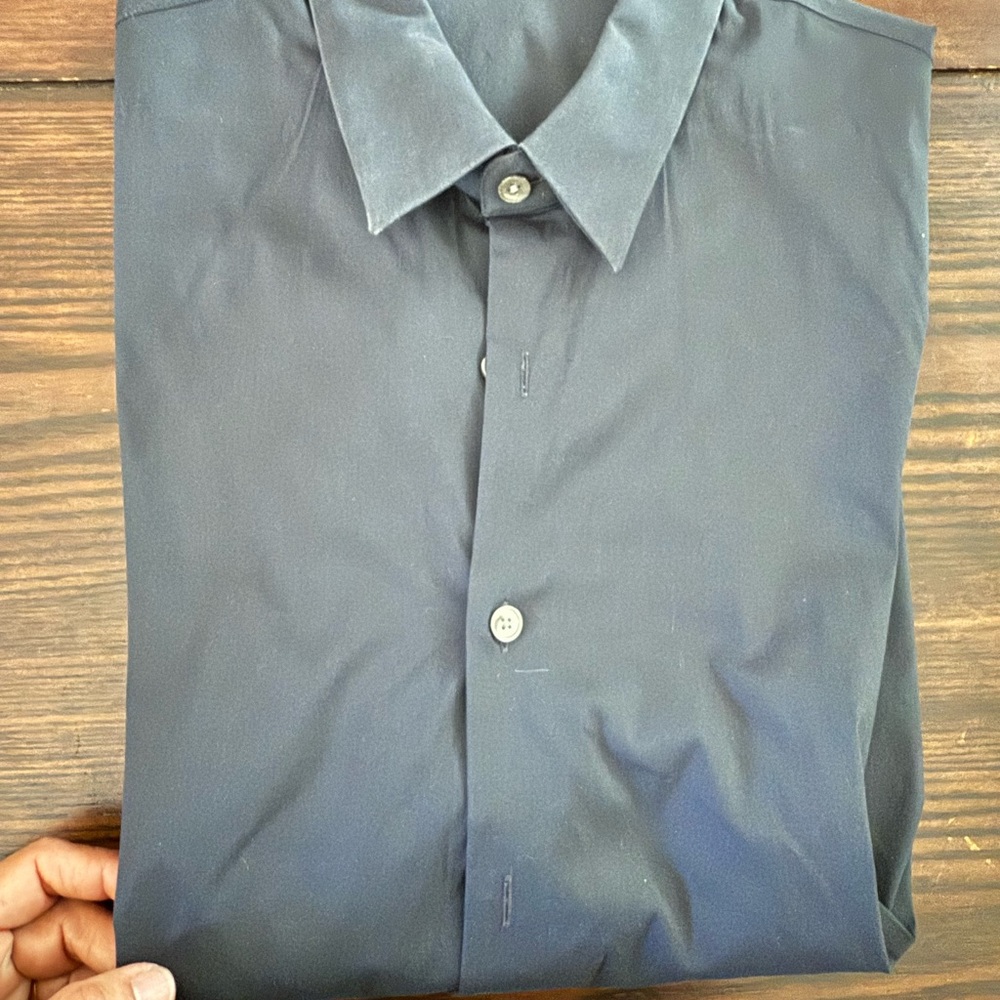 James Perse Charcoal Dress Shirt